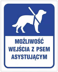 Zasady wejścia z psem asystującym